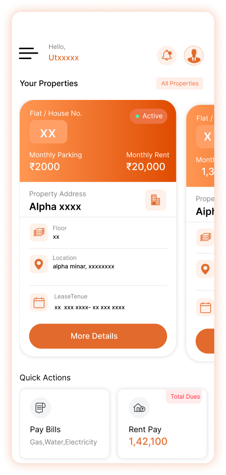 Tenant App Dashboard