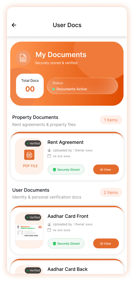 Tenant App User Documents